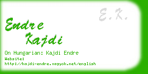 endre kajdi business card